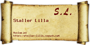 Staller Lilla névjegykártya